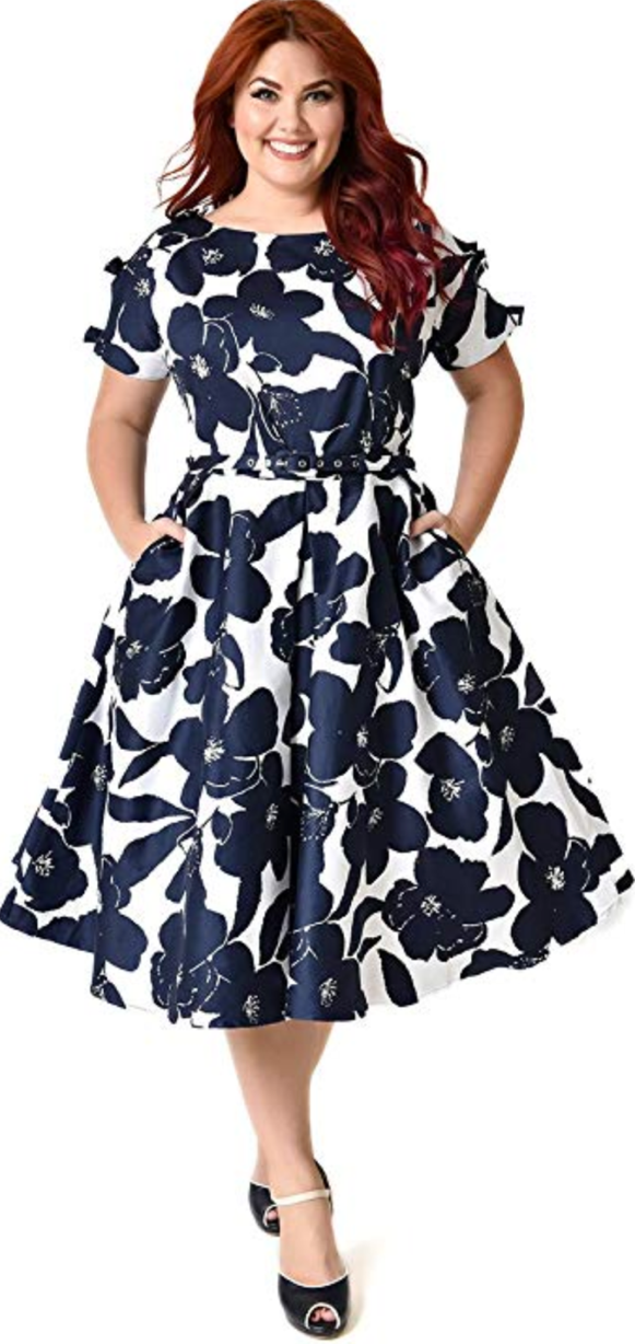 Blue / White Flower Dress