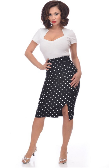Black Polka Dot Skirt