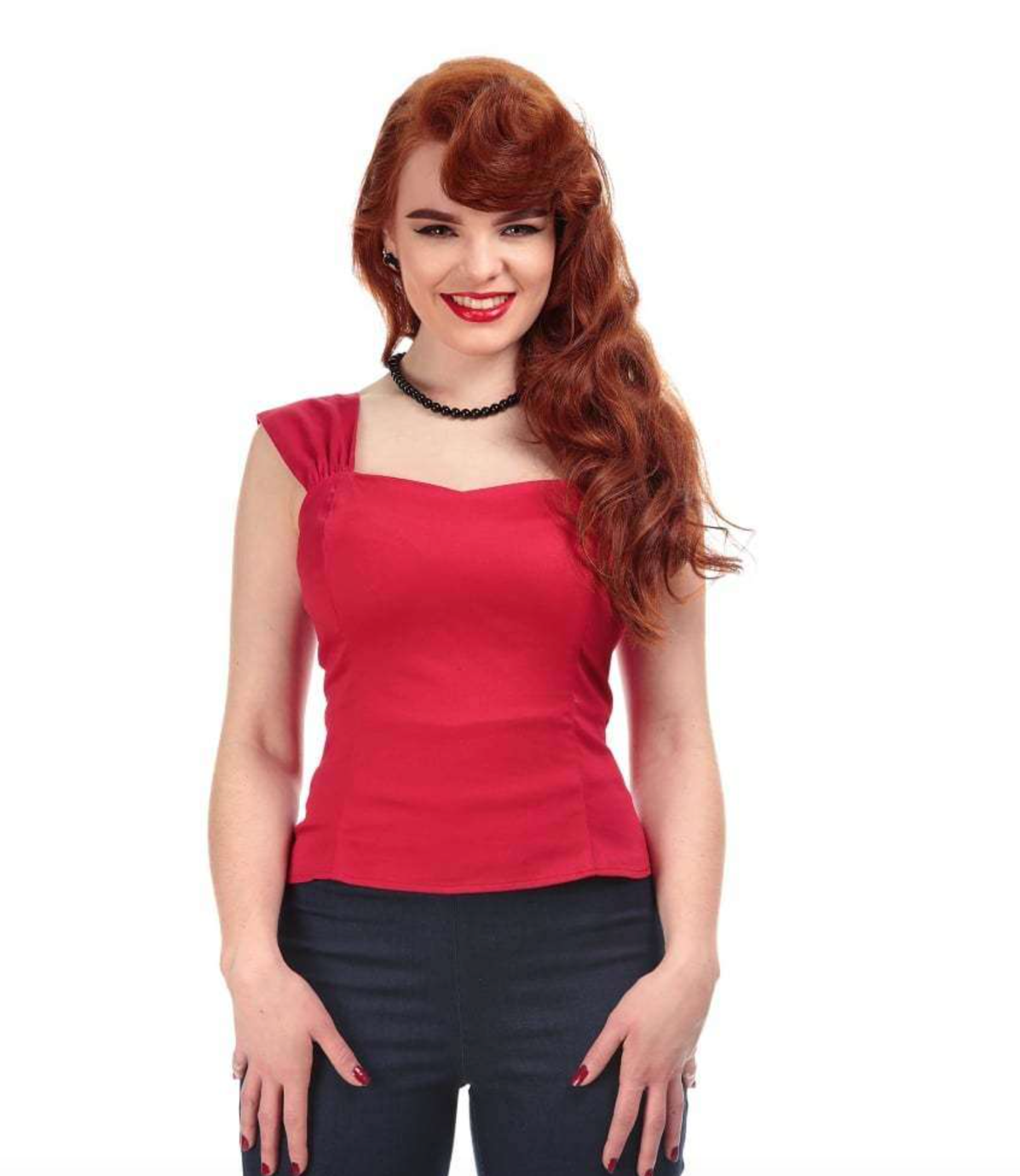 Jill Plain red Top