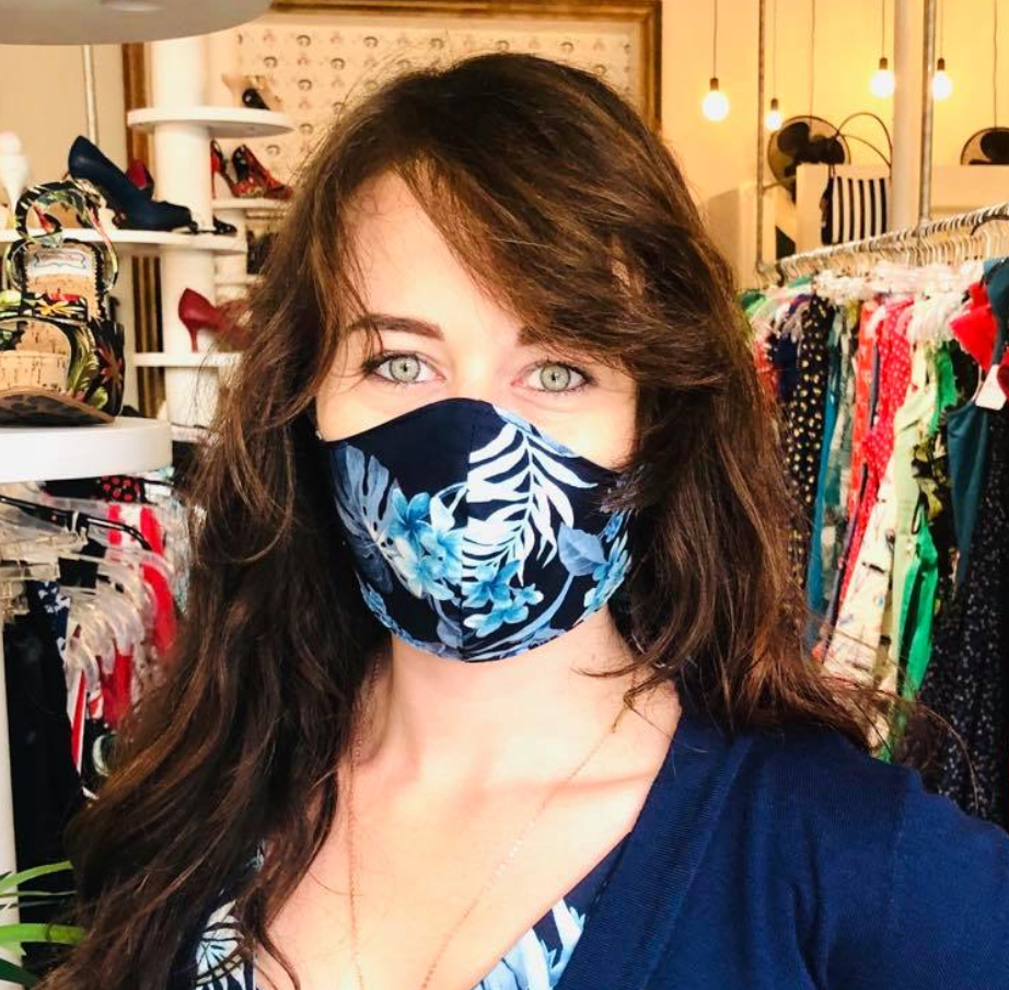 Mondmasker Blue Flower