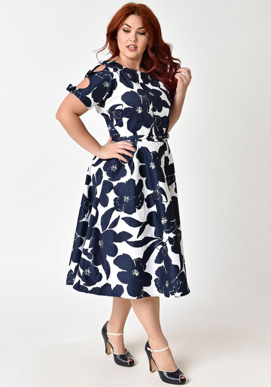 Blue / White Flower Dress