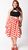 White/Red Diagonal Stripe Skirt