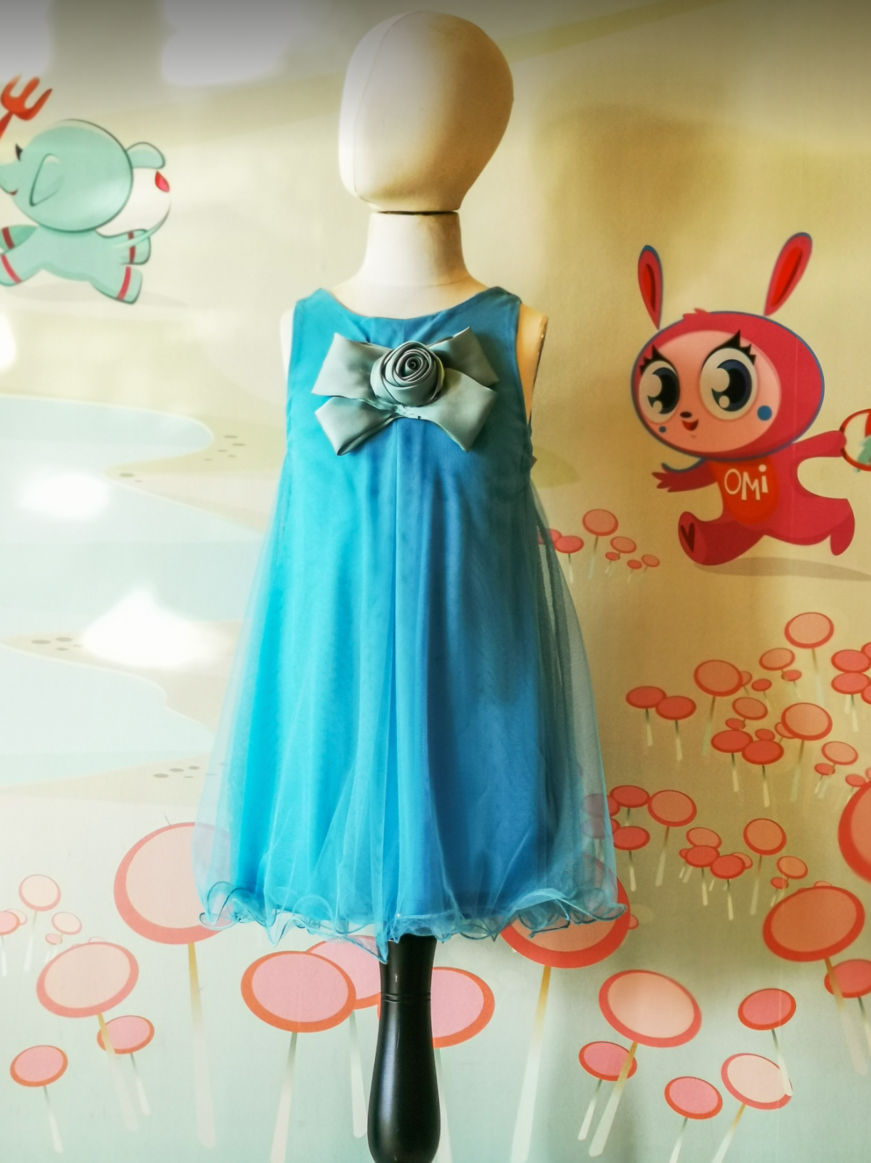 Tulle Blue Bow Dress Kids